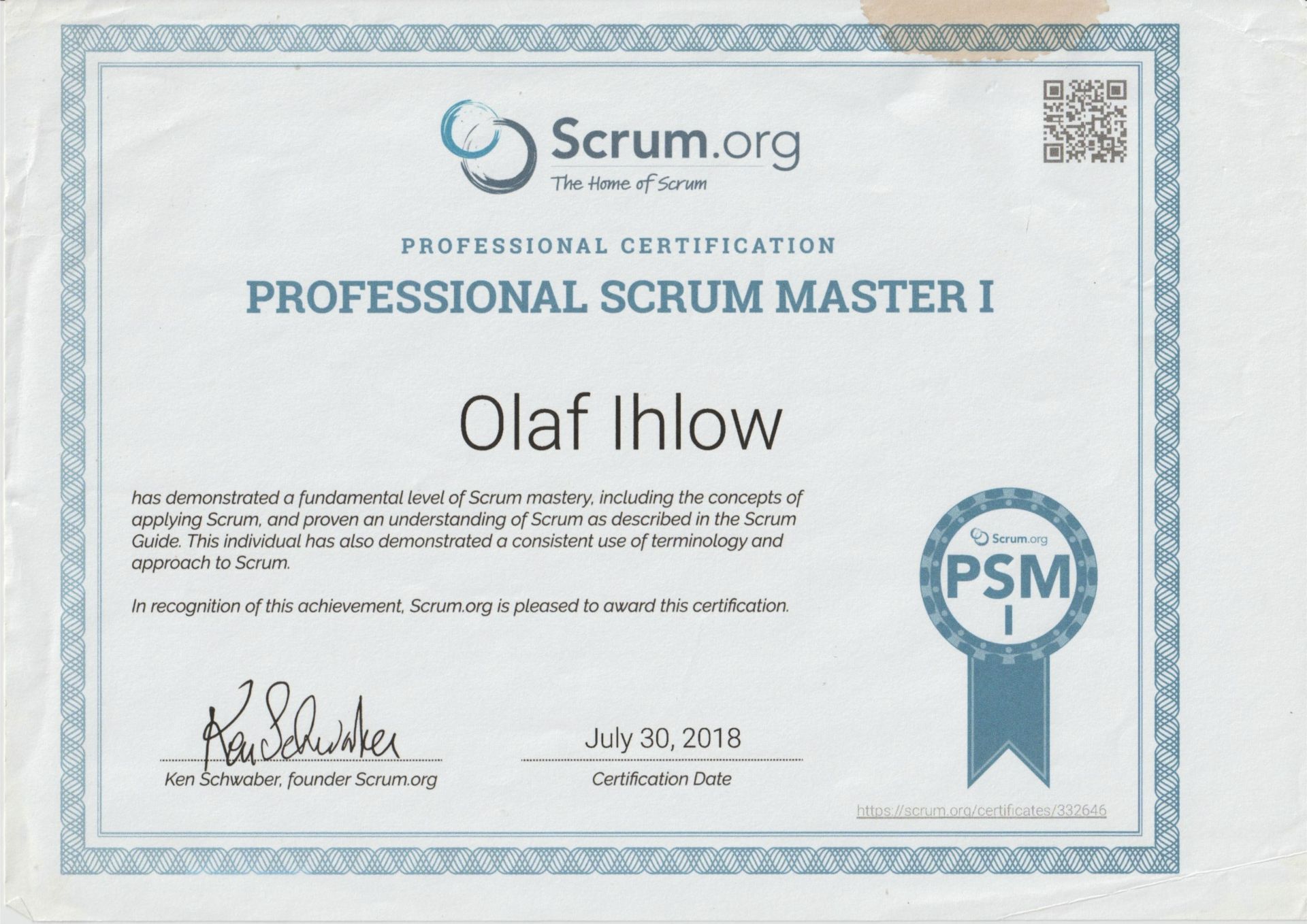 Agil PM Scrum Master OI