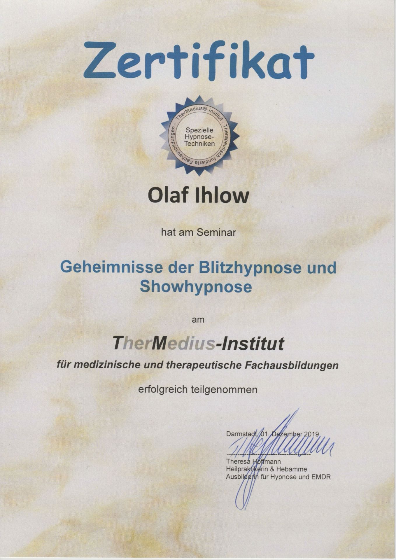 Hypnose Blitz  Und Showhypnose OI